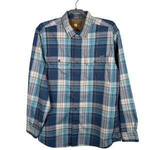 Eddie Bauer Travex Shirt‎ Mens Large Performance Plaid Long Sleeve Button Up